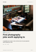 Free guide cover for finding photography jobs