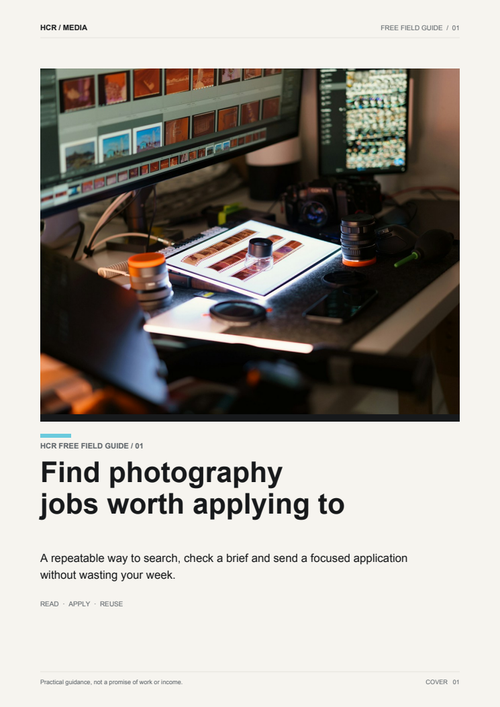 Free guide cover for finding photography jobs