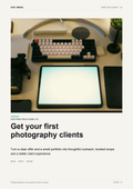 Free guide cover for first photography clients