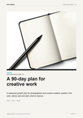 Free 90-day creative work plan guide cover